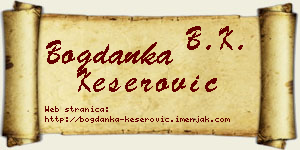 Bogdanka Keserović vizit kartica